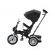 Tricicleta cu scaun reversibil tip moto cu far, pozitie de somn si scaun rotativ, 6-36 luni, lumini si muzica, SL03-Negru