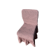 Set 6 huse din Jacquard pentru scaune cu volanase, ROZ, HJ-01