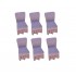 Set 6 huse din Jacquard pentru scaune cu volanase, ROZ, HJ-01