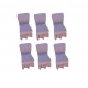 Set 6 huse din Jacquard pentru scaune cu volanase, ROZ, HJ-01