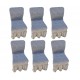 Set 6 huse din Jacquard pentru scaune cu volanase, CREM, HJ-02