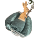 Set 6 huse din Jacquard pentru scaune cu volanase, VERDE, HJ-04