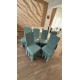 Set 6 huse din Jacquard pentru scaune cu volanase, VERDE, HJ-04
