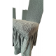 Set 6 huse din Jacquard pentru scaune cu volanase, VERDE, HJ-04