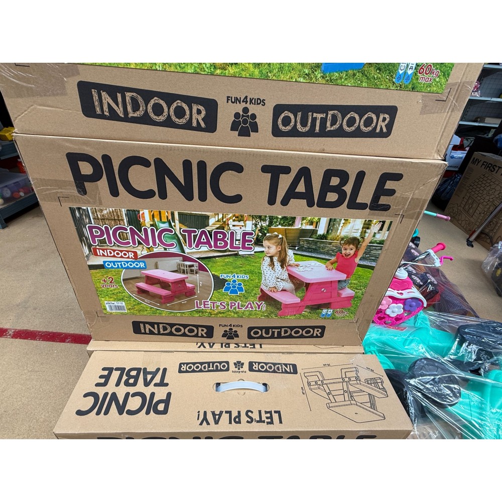 Masa de picnic pentru copii, 68,5x42,5x73,5 cm, Multicolor, 2+ ani, MCP-03