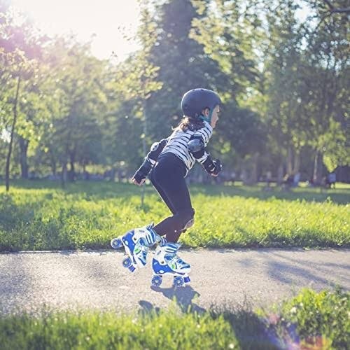 Role pentru Copii Icepatori Power S, 4 Roti Reglabile, Albastru cu Frana de Siguranta 31-34, ROL-06