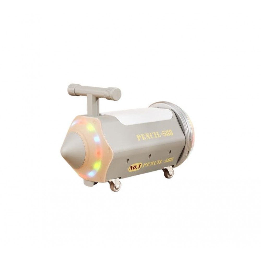 Scooter pentru copii Creion Glisor pe patru roti 1-3 ani, fara pedale, Muzical si lumina, GRI, SCT-02