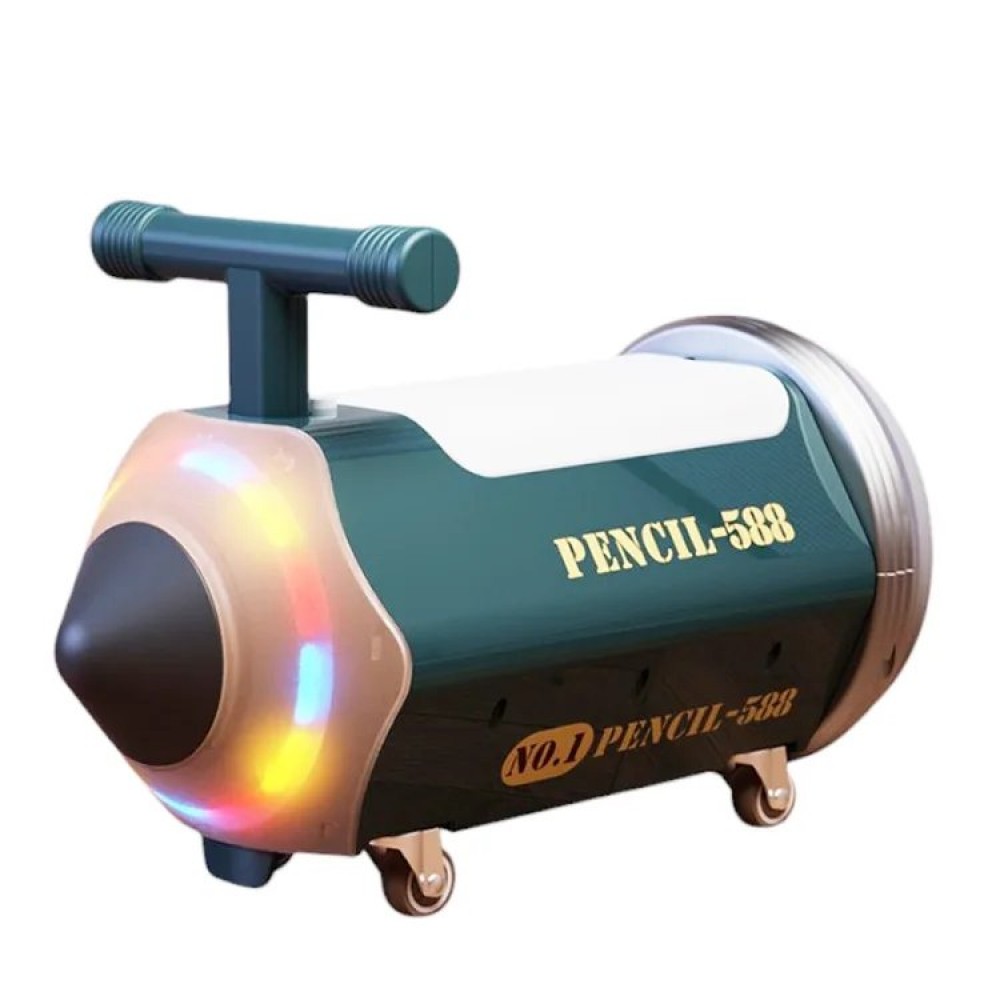 Scooter pentru copii Creion Glisor pe patru roti 1-3 ani, fara pedale, Muzical si lumina, ALBASTRU, SCT-03