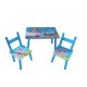 Set masuta lemn cu 2 scaune, 59x39x40 cm, Albastru, ML-03