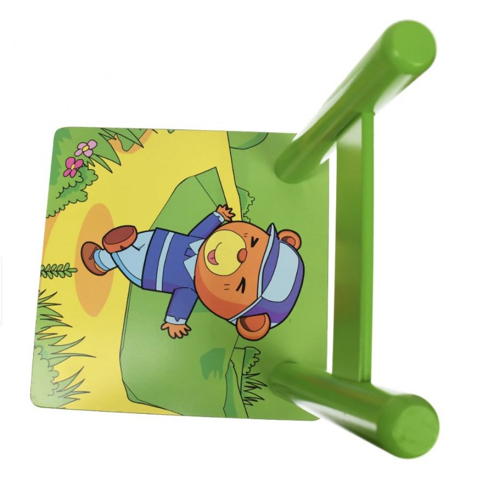 Set masuta lemn cu 2 scaune, 59x39x40 cm, Verde, ML-05