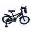 Bicicleta copii 10-14 ani cu roti ajutatoare si bidon pentru apa in suport JHT, 20 inch, albastru