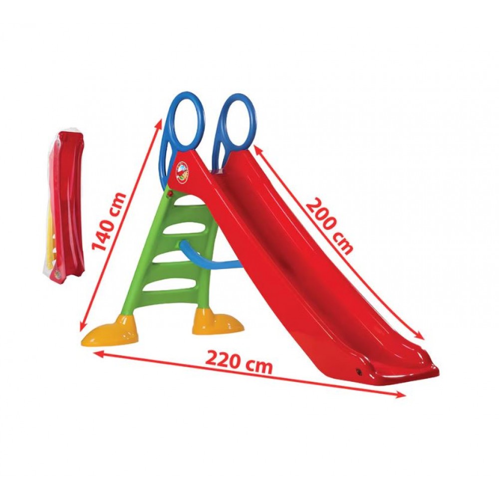 Tobogan mare pentru copii  200cm x220 cm x140 cm, Rosu