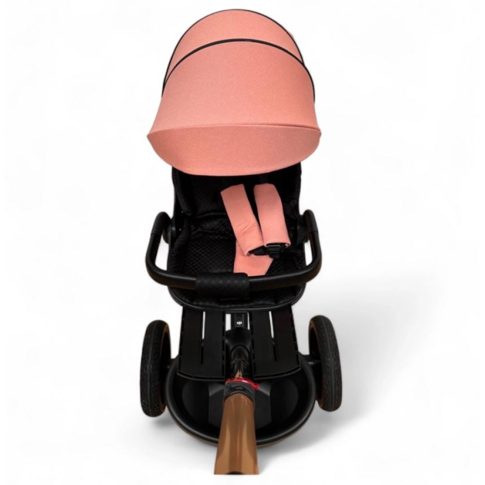 Tricicleta Copii Cu Pozitie De Somn Scaun Rotativ Sunete Si Lumini TRC-05,Roz Somon Plus TRICICLETE