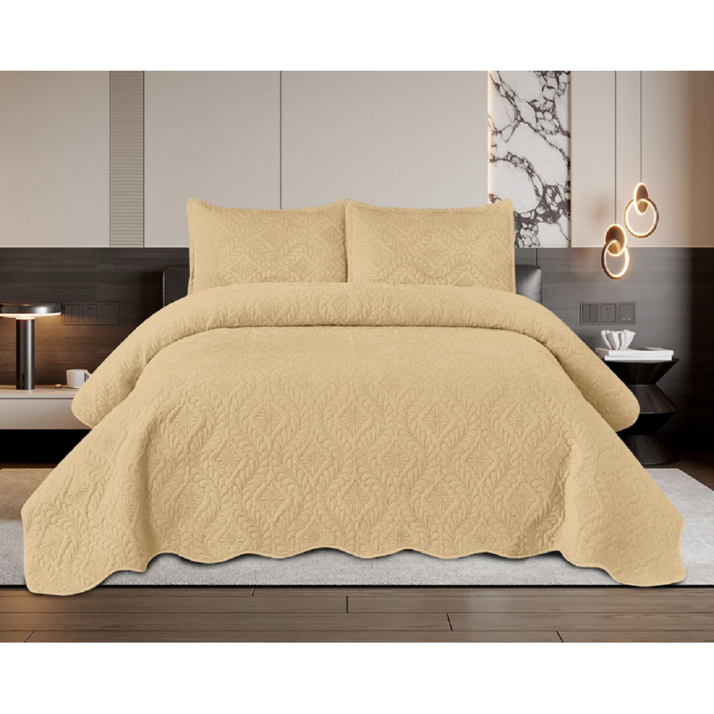 Set 3 Cuvertura dubla de lux din Catifea, Cuvertura de 220x240 cm, Cu 2 fete de perna 50 x70cm, CVN-03