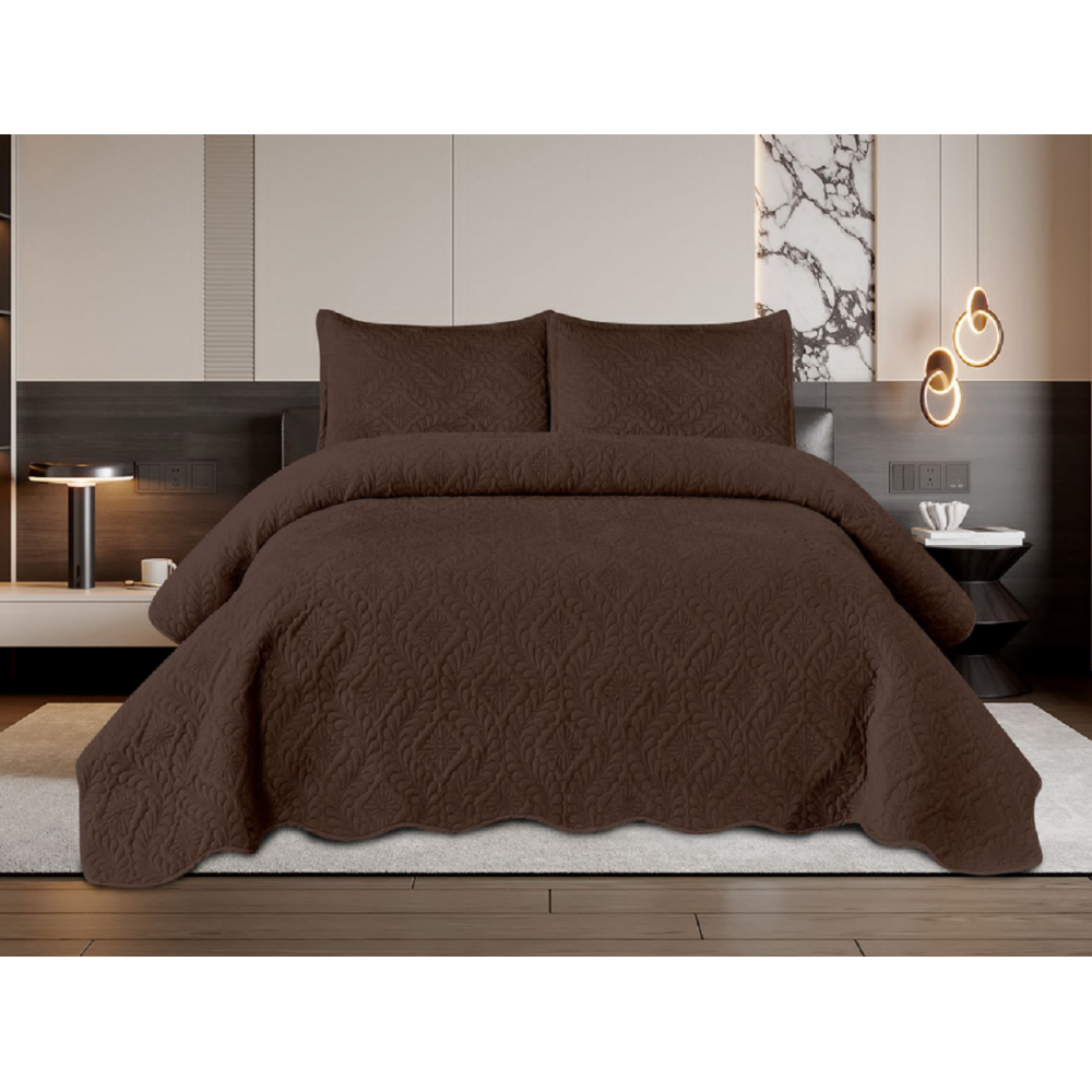 Set 3 Cuvertura dubla de lux din Catifea, Cuvertura de 220x240 cm, Cu 2 fete de perna 50 x70cm, CVN-07