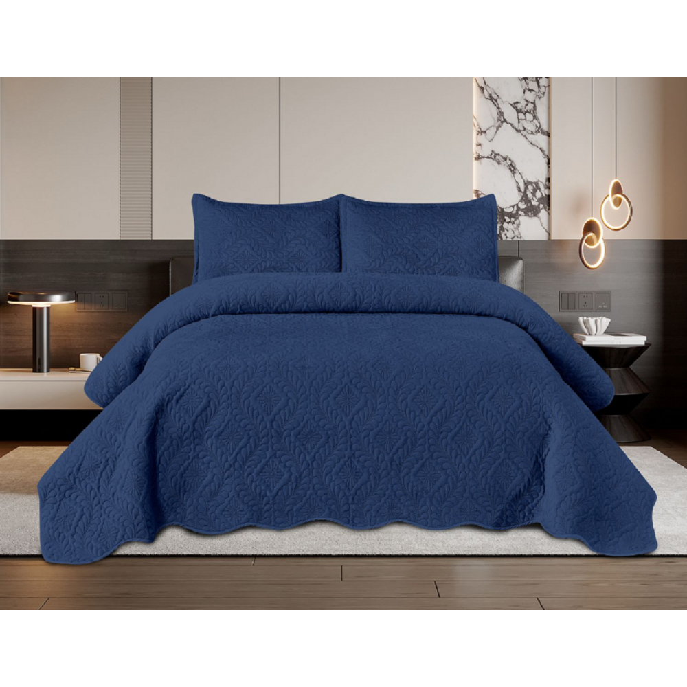 Set 3 Cuvertura dubla de lux din Catifea, Cuvertura de 220x240 cm, Cu 2 fete de perna 50 x70cm, CVN-11