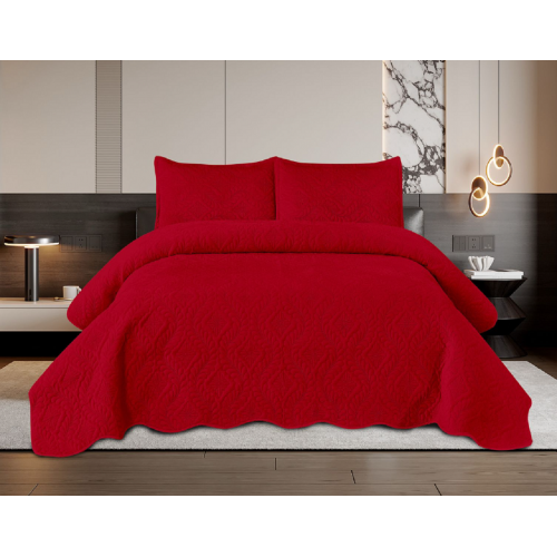 Set 3 Cuvertura dubla de lux din Catifea, Cuvertura de 220x240 cm, Cu 2 fete de perna 50 x70cm, CVN-12