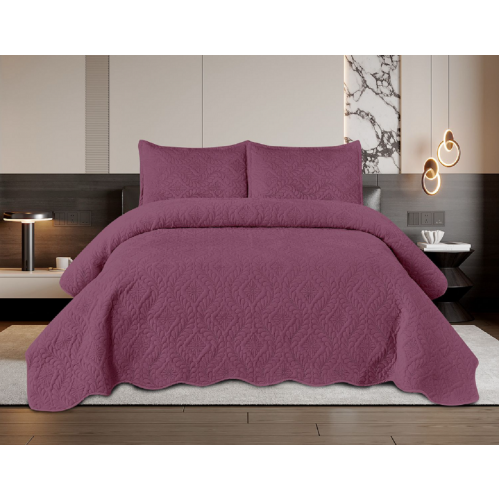 Set 3 Cuvertura dubla de lux din Catifea, Cuvertura de 220x240 cm, Cu 2 fete de perna 50 x70cm, CVN-14