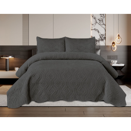 Set 3 Cuvertura dubla de lux din Catifea, Cuvertura de 220x240 cm, Cu 2 fete de perna 50 x70cm, CVN-15