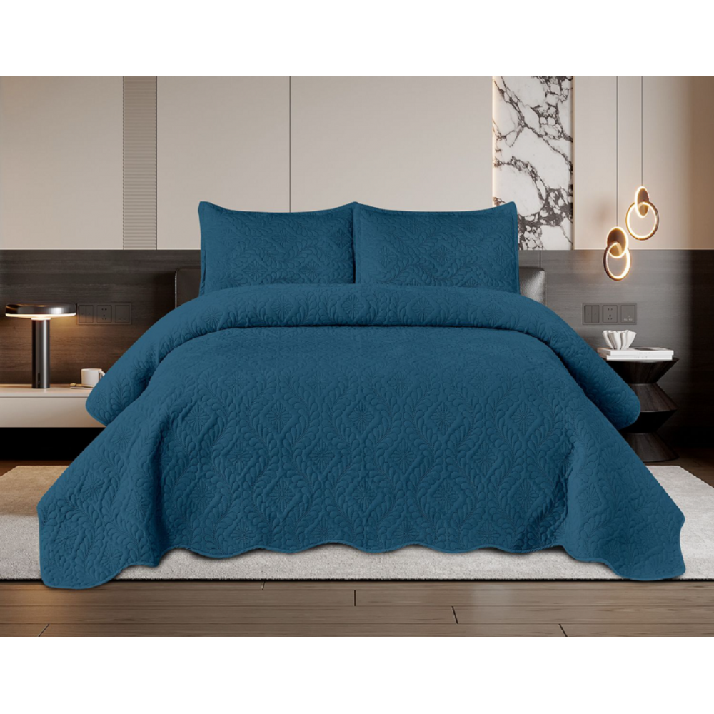 Set 3 Cuvertura dubla de lux din Catifea, Cuvertura de 220x240 cm, Cu 2 fete de perna 50 x70cm, CVN-16