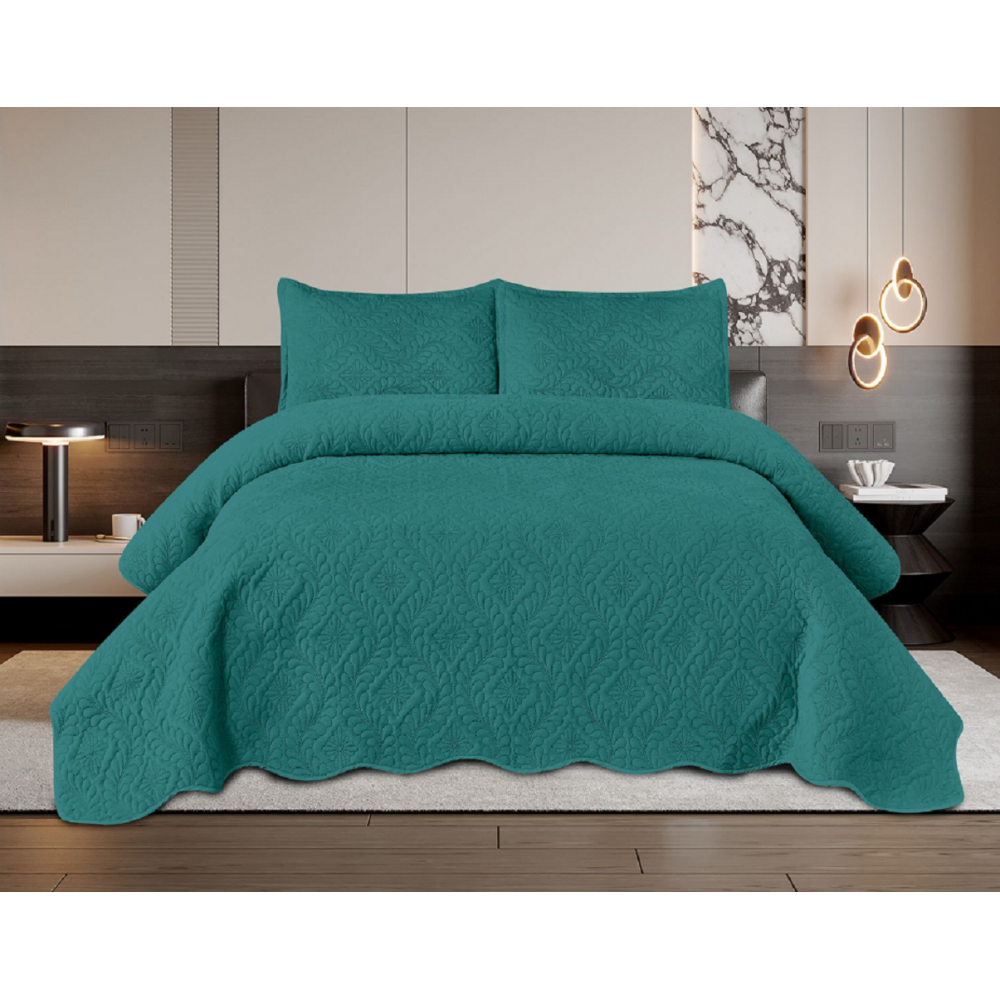 Set 3 Cuvertura dubla de lux din Catifea, Cuvertura de 220x240 cm, Cu 2 fete de perna 50 x70cm, CVN-18