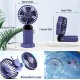 Ventilator portabil, 3 in 1, De Mana, De Birou, De Gat, 5 viteze, afisaj LED, Pliabil, incarcare USB, violet