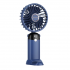 Ventilator portabil, 3 in 1, De Mana, De Birou, De Gat, 5 viteze, afisaj LED, Pliabil, incarcare USB, Albastru