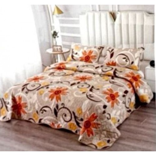 Cuvertura pentru pat dublu 3 piese din Bumbac Satinat 220x240 cm si 2 feţe de pernă, CVT-13