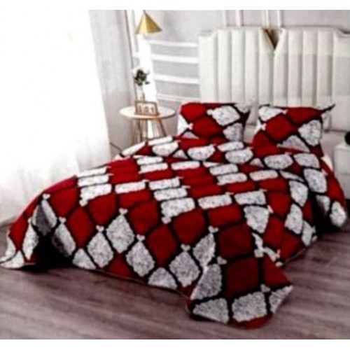 Cuvertura pentru pat dublu 3 piese din Bumbac Satinat 220x240 cm si 2 feţe de pernă, CVT-14