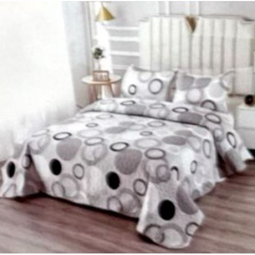 Cuvertura pentru pat dublu 3 piese din Bumbac Satinat 220x240 cm si 2 feţe de pernă, CVT-16
