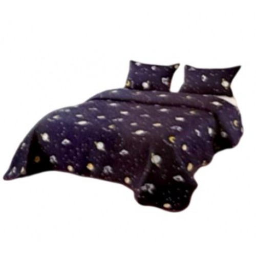 Cuvertura pentru pat dublu 3 piese din Bumbac Satinat 220x240 cm si 2 feţe de pernă, CVT-32