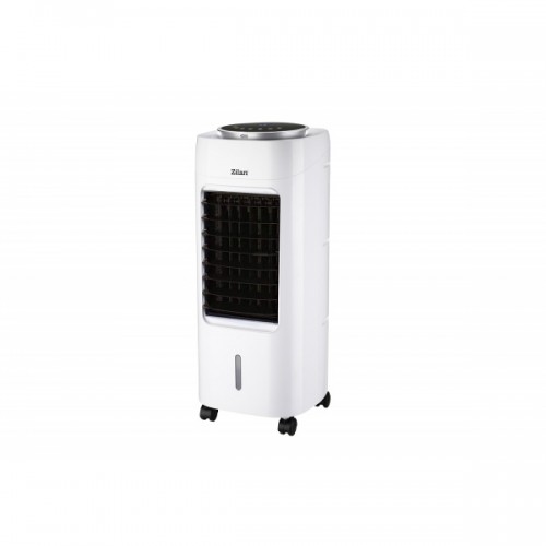 Ventilator cu racitor si purificator de aer mobil ZILAN, Racire/Umidificare/Purificare, Telecomanda, Temporizator 1-12 ore Rezervor apa 7 l, Portabil, Alb