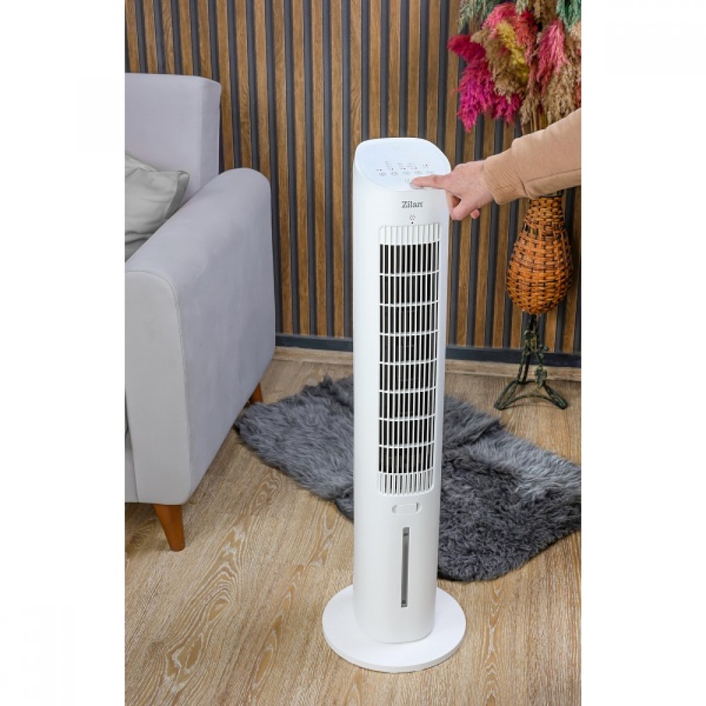 Ventilator Zilan tip turn, capacitate 3L apa, control prin Touch, 3 trepte de viteza, Timer 12h