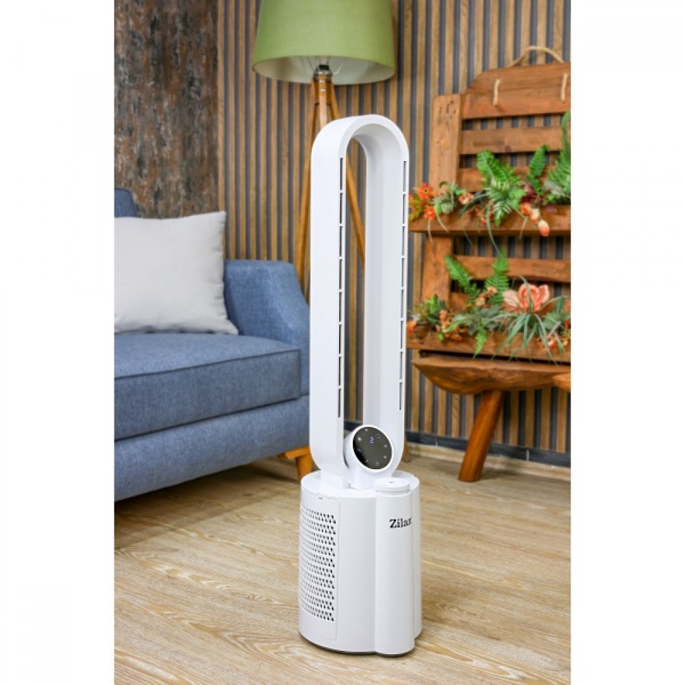 Ventilator turn Zilan fara palete, Timer, Oscilatie, 3 trepte de viteza, 3 moduri presetate, 40 W Ventilatoare