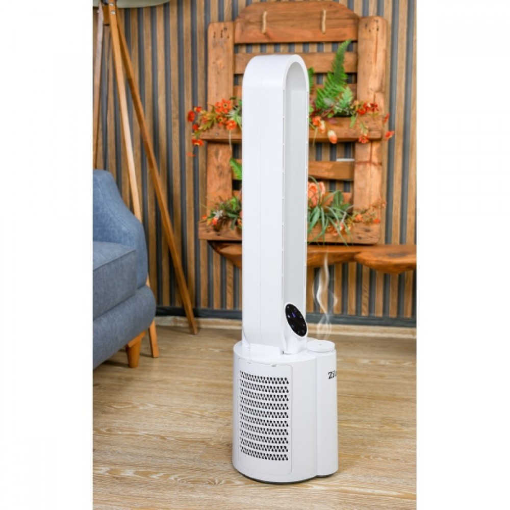 Ventilator turn Zilan fara palete, Timer, Oscilatie, 3 trepte de viteza, 3 moduri presetate, 40 W Ventilatoare
