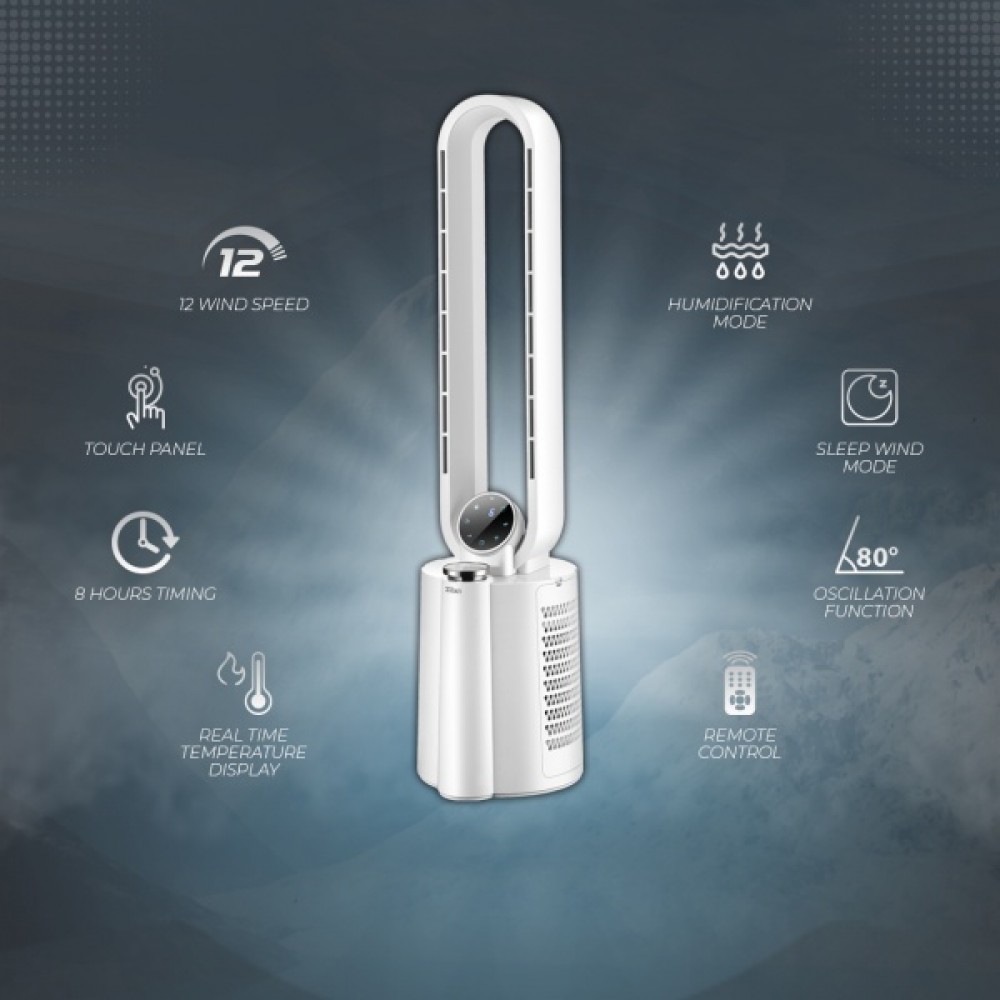 Ventilator turn Zilan fara palete, Timer, Oscilatie, 3 trepte de viteza, 3 moduri presetate, 40 W Ventilatoare