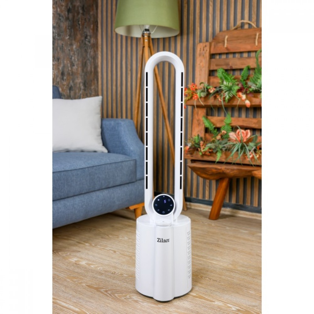 Ventilator turn Zilan fara palete, Timer, Oscilatie, 3 trepte de viteza, 3 moduri presetate, 40 W Ventilatoare