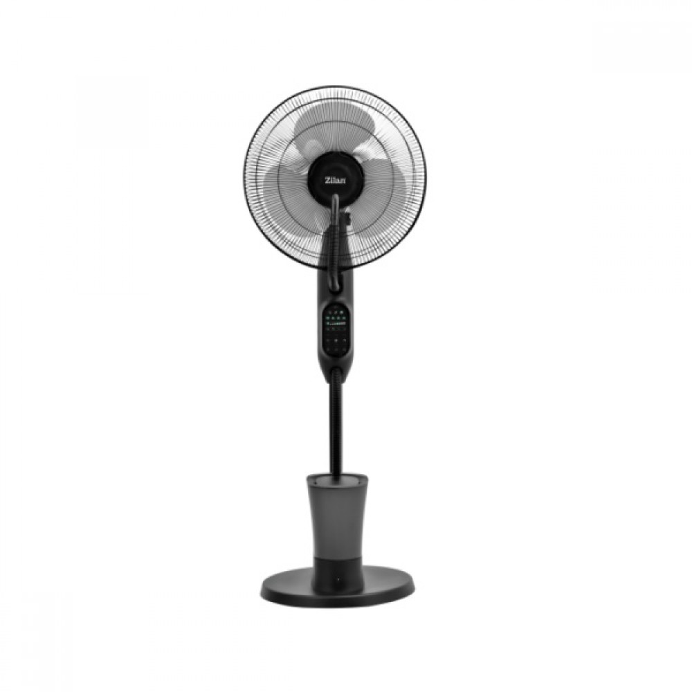Ventilator Zilan cu pulverizare, Capacitate apa 2.8L, 3 trepte de viteza, 3 moduri presetate, Timer, Telecomanda, Putere 75W
