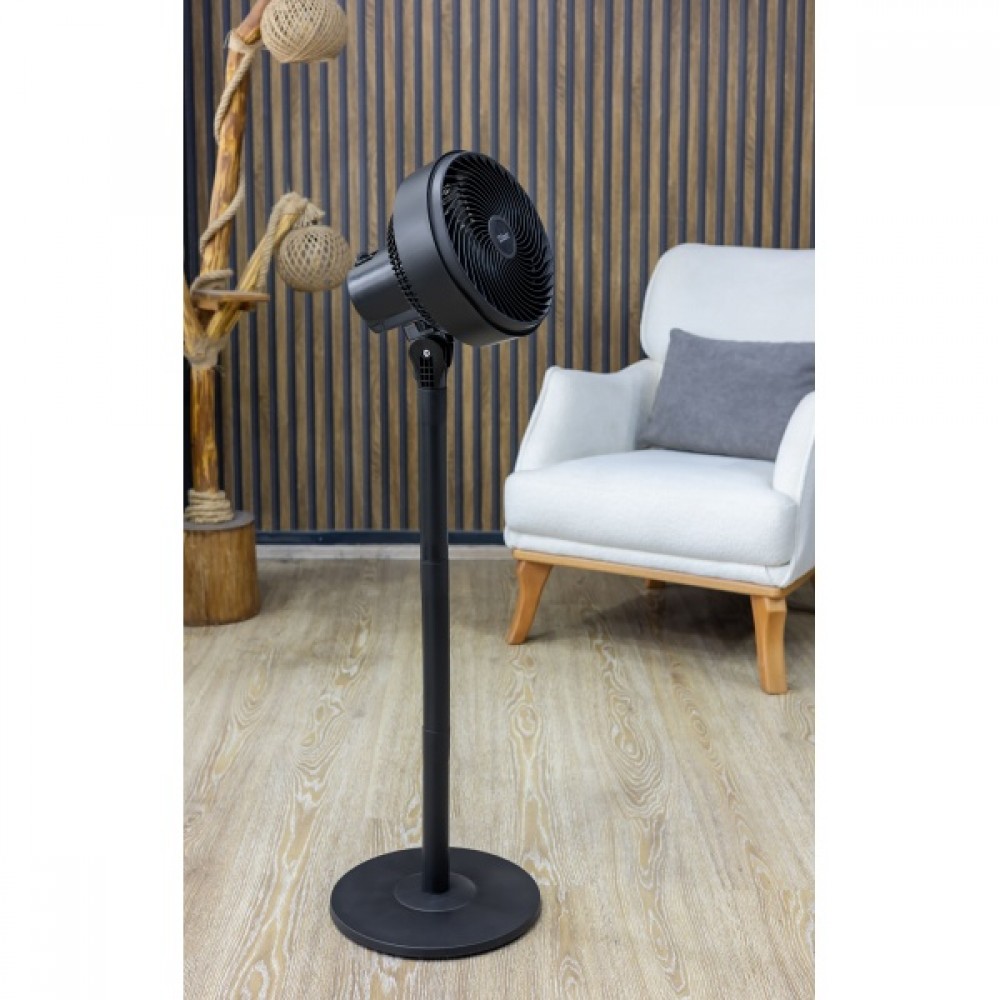 Circulator aer cu picior Zilan, Putere 65W, 3 trepte de viteza, Diametru grilaj 27 cm, Inaltime reglabila