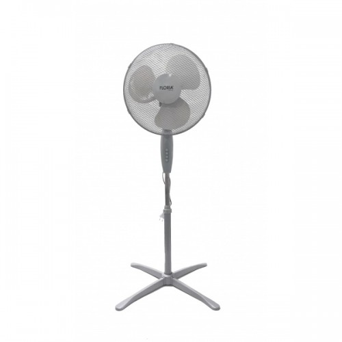 Ventilator cu picior Floria, 3 trepte de viteza, inaltime reglabila, Rotire stanga-dreapta, Unghi inclinare reglabil, 40W