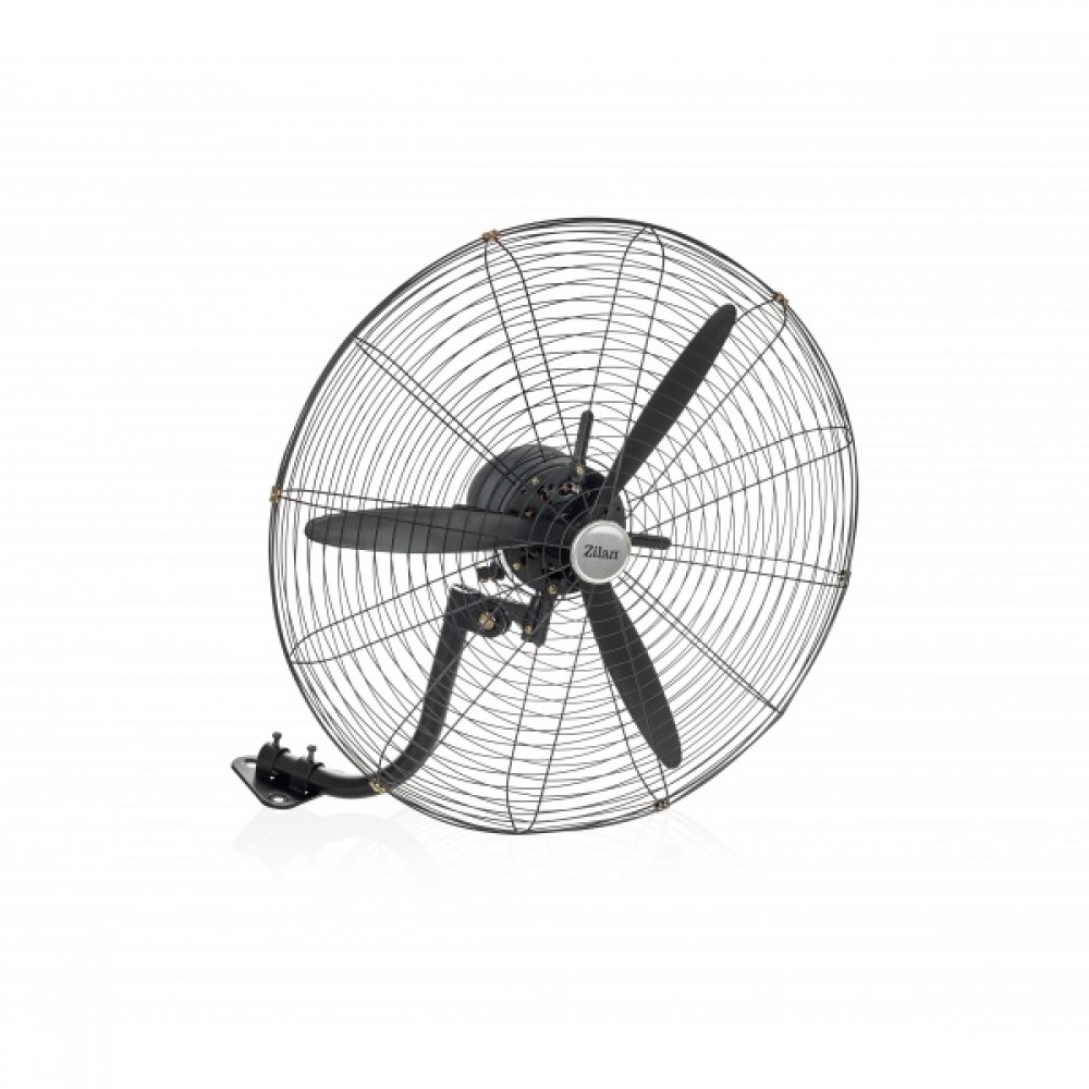 Ventilator Zilan cu picior sau pentru perete, Diametru grilaj 68 cm, Putere 130W, Pozitie fixa sau oscilanta