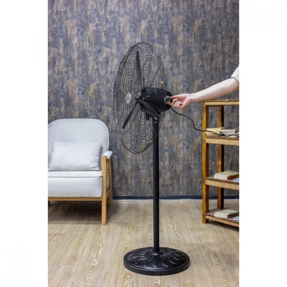 Ventilator Zilan cu picior sau pentru perete, Diametru grilaj 68 cm, Putere 130W, Pozitie fixa sau oscilanta