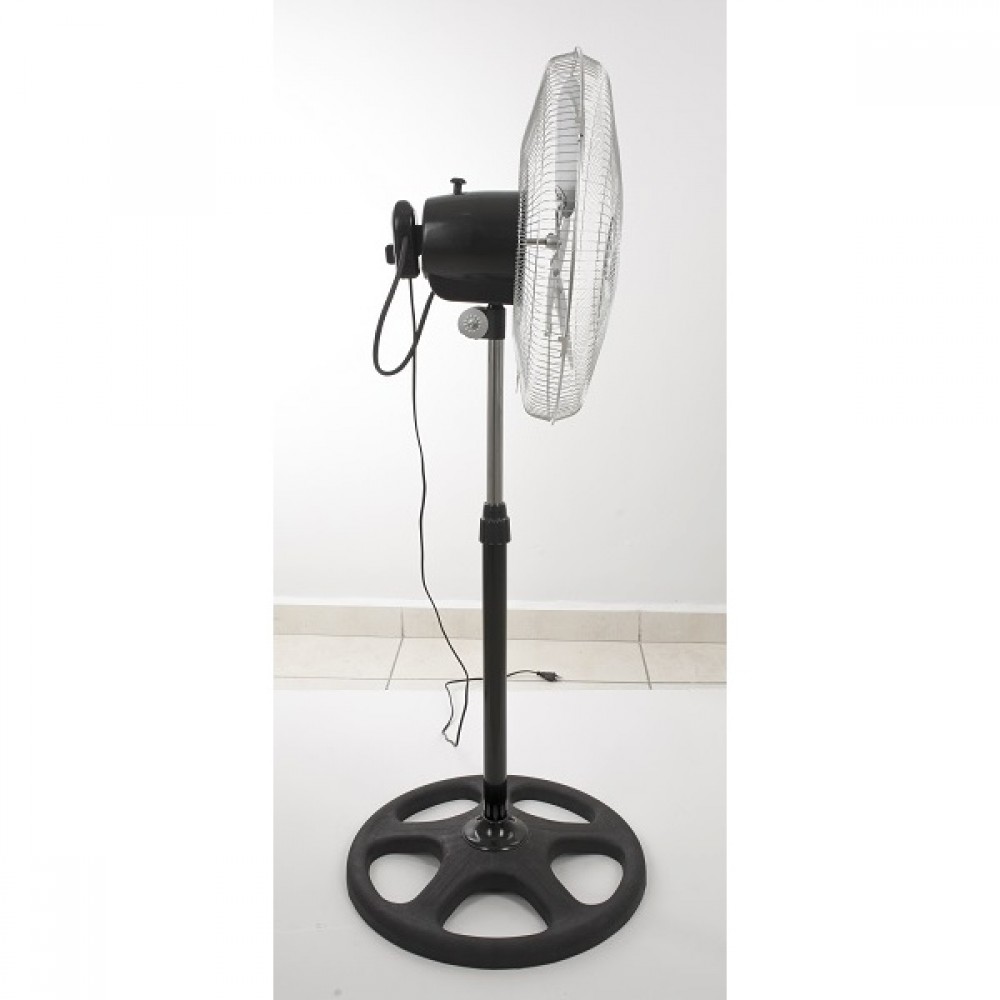 Ventilator cu picior FLORIA ,negru cu gri 3 in 1, Putere 55 W, 3 viteze, diametru 45 cm