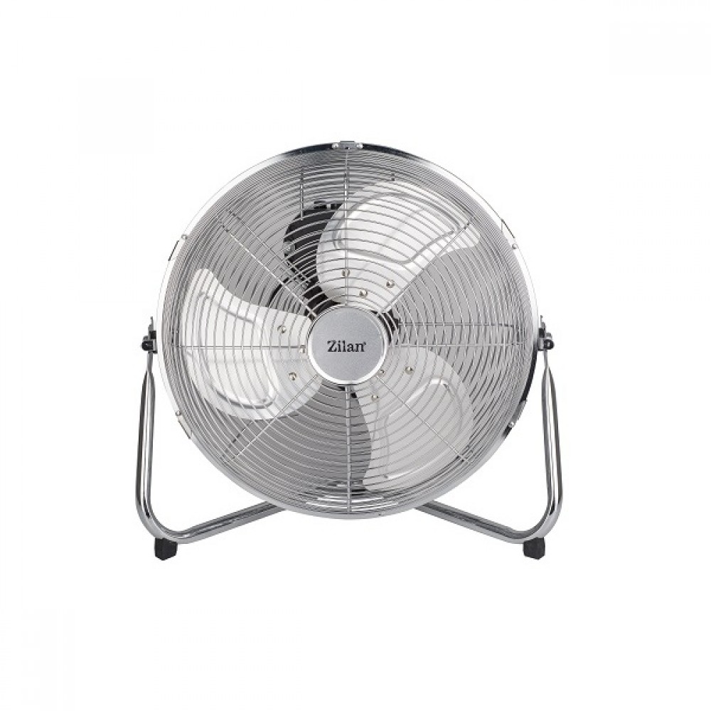 Ventilator inox cu suport Zilan, Putere 50 W, Diametru 36 cm, 3 trepte ventilare, Unghi de inclinare reglabil