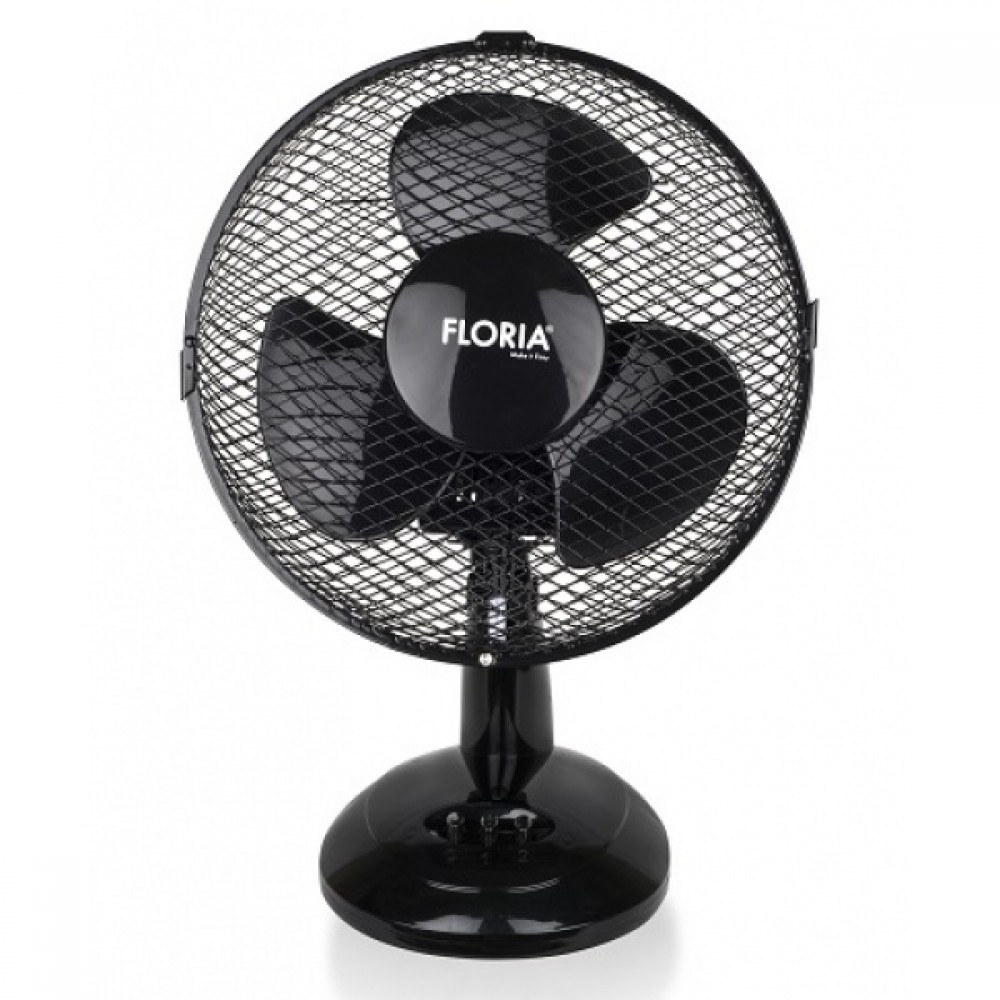 Ventilator de birou Floria, Diametru 26 cm, Putere 25 W, 2 trepte de viteza, Functie oscilare
