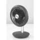 Ventilator portabil reincarcabil ZILAN, Gri incarcare USB, Putere 5W, Diametru 18 cm, 4 viteze reglabil pe vertical