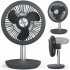 Ventilator portabil reincarcabil ZILAN, Gri incarcare USB, Putere 5W, Diametru 18 cm, 4 viteze reglabil pe vertical