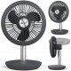 Ventilator portabil reincarcabil ZILAN, Gri incarcare USB, Putere 5W, Diametru 18 cm, 4 viteze reglabil pe vertical
