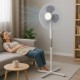 Ventilator cu picior Hausberg, 55W, 16 inch, 3 viteze, oscilatie, inaltime reglabila, alb