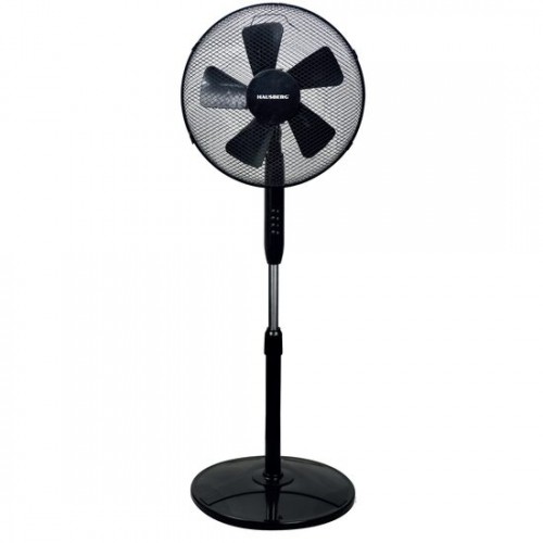 Ventilator cu picior Hausberg Speed, 40W-55W, 40 cm, 3 viteze, timer 1-2 ore, oscilatie, inaltime reglabila, negru